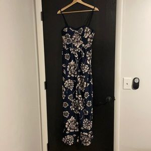 Floral jumpsuit navy medium